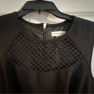 Calvin Klein Black Sheath  Sleeveless Dress